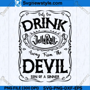 Jelly Roll Son of a Sinner SVG, Jelly Roll SVG, Clipart Cut File