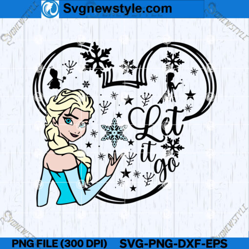 Let It Go Frozen Princess SVG