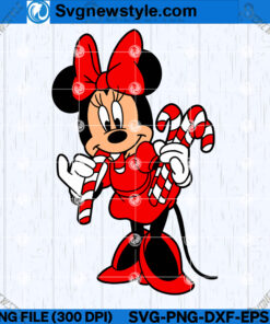 Christmas Minnie Mouse SVG PNG