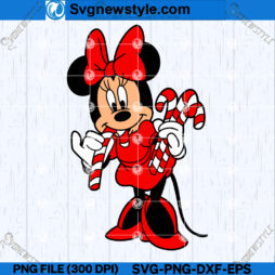 Christmas Minnie Mouse SVG PNG