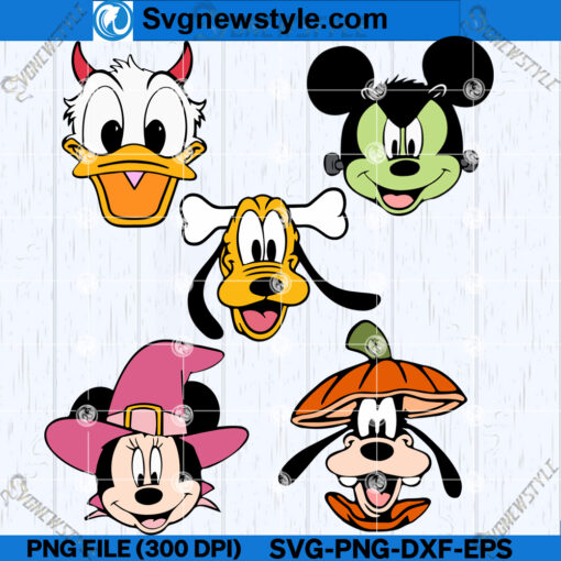 Magic Mouse and Friends Halloween SVG