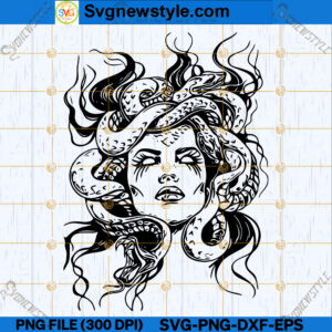 Medusa Snake Face SVG