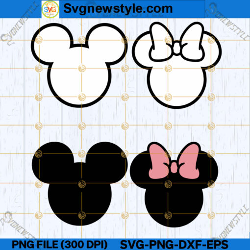 Mickey and Minnie Inspired SVG Bundle