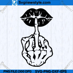 Middle Finger Skeleton Hand SVG