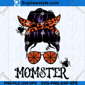 Halloween Momster SVG, Spooky mom SVG, PNG, DXF, EPS