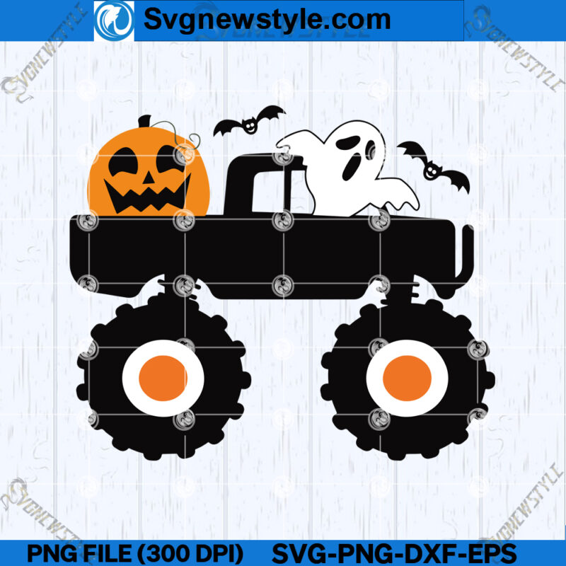 Monster Truck SVG PNG, Off-road Vehicle SVG, Pumpkin SVG