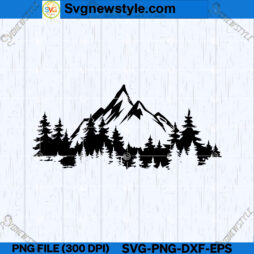 Mountain and Trees SVG