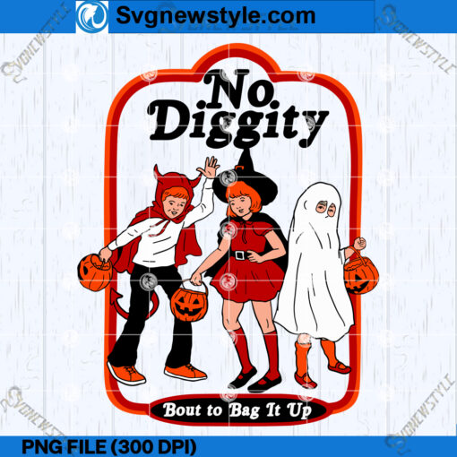 No Diggity Pumpkin Halloween PNG