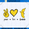 Peace Love Bananas SVG