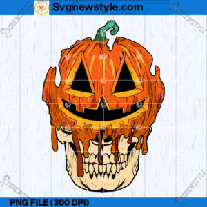 Spooky Pumpkin Skeleton PNG