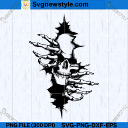 Skull In The Wall SVG File