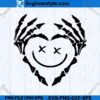 Smiley Skeleton Face SVG PNG