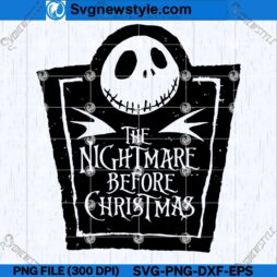 The Nightmare Before Christmas Skull SVG