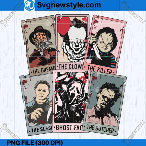 Halloween Tarot Card Horror Friends PNG