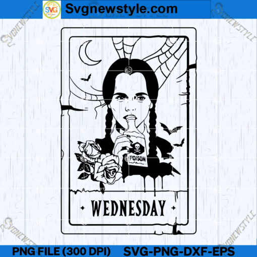 Wednesday Addams Tarot Cards SVG