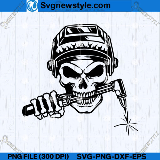 Skull Welder Design SVG