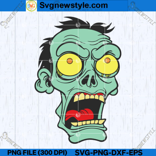 Zombie Head SVG Cut File