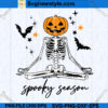 Creepy Halloween Yoga Design SVG