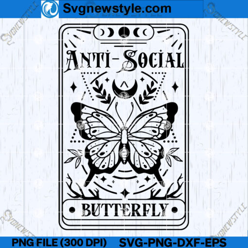 Anti social Butterfly SVG Designs