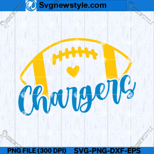 Chargers Football SVG Design