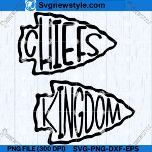 Chiefs And Kingdom Arrowheads SVG, PNG, DXF, EPS, Instant Download