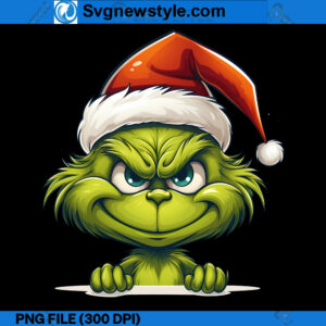 The Grinch Smiling PNG, Dr. Seuss Grinch Face PNG, Designs Downloads