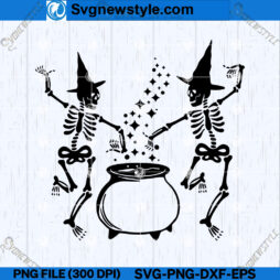 Halloween Skeleton Witches SVG