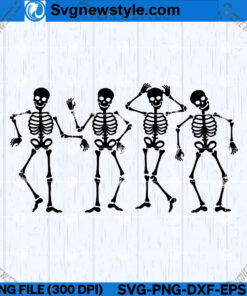 Dancing Skeleton SVG Cut File, PNG, DXF, EPS, Instant Digital download