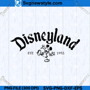 Disneyland 1955 Text SVG