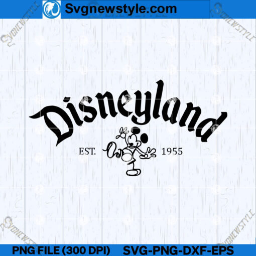 Disneyland 1955 Text SVG
