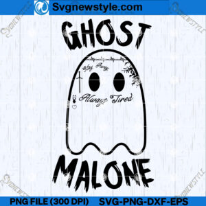 Ghost Malone Halloween SVG