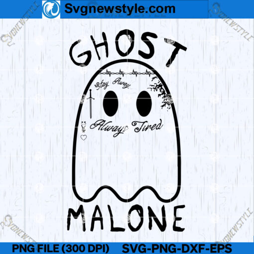 Post Malone Ghost SVG Silhouette
