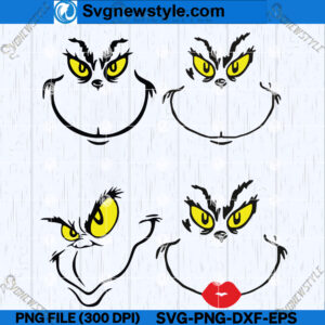 Grinch Face SVG Bundle