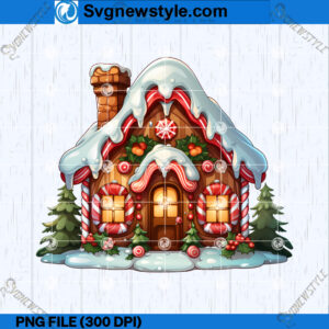 Animated Gingerbread House Border PNG