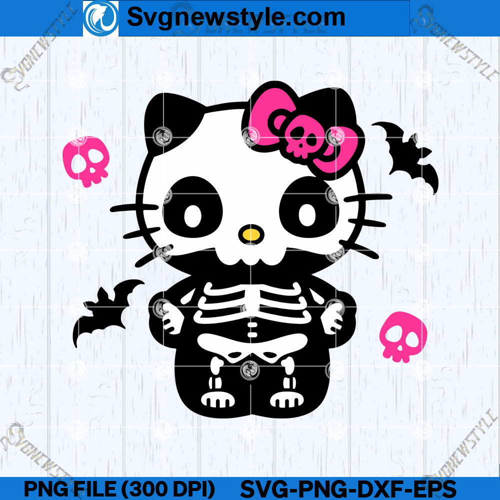 Halloween Hello Kitty Skeleton