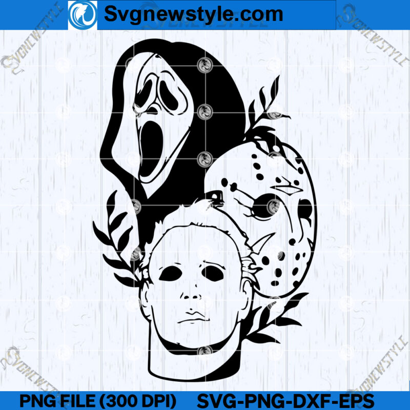 Scary Halloween Trio SVG Designs, PNG, DXF, EPS, Cut File