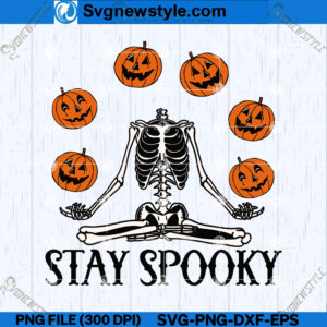 Halloween Skeleton SVG Silhouette, PNG, DXF, EPS, Cricut File