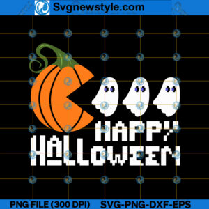 Spooky Pumpkin Ghost SVG Design