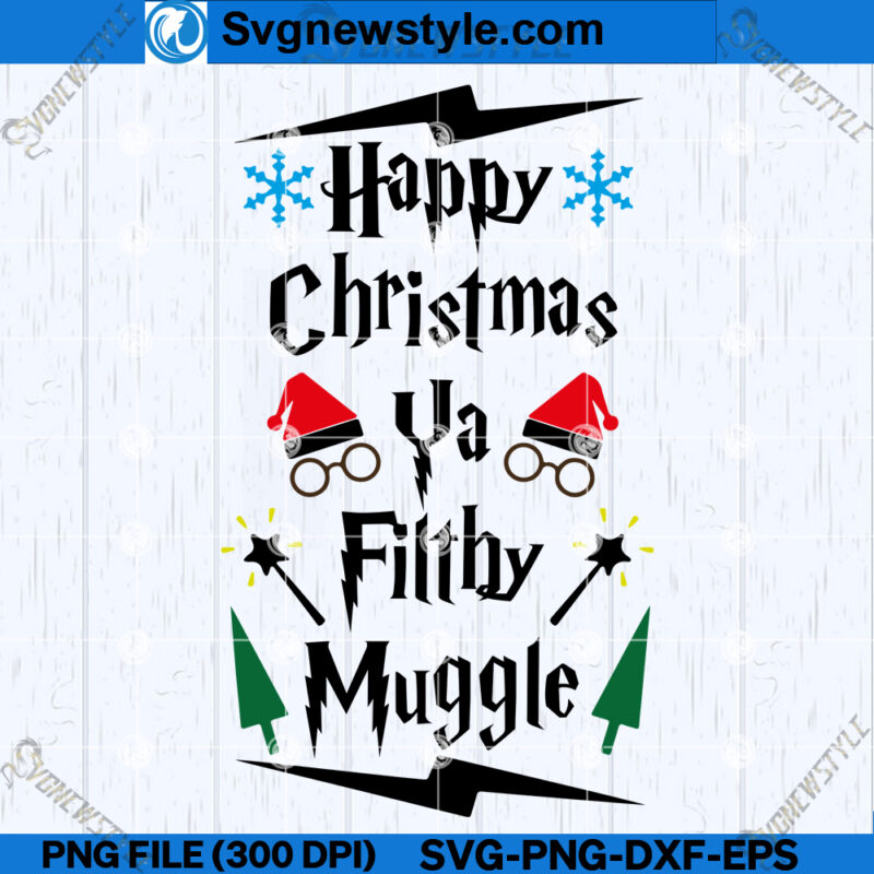 Harry Potter Christmas SVG, Wizard Christmas SVG, PNG, DXF, EPS