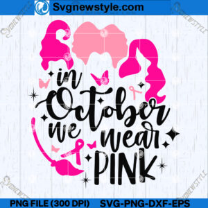 Hocus Pocus Breast Cancer SVG Design