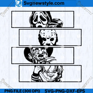 Horror Movie Friends SVG Cut File