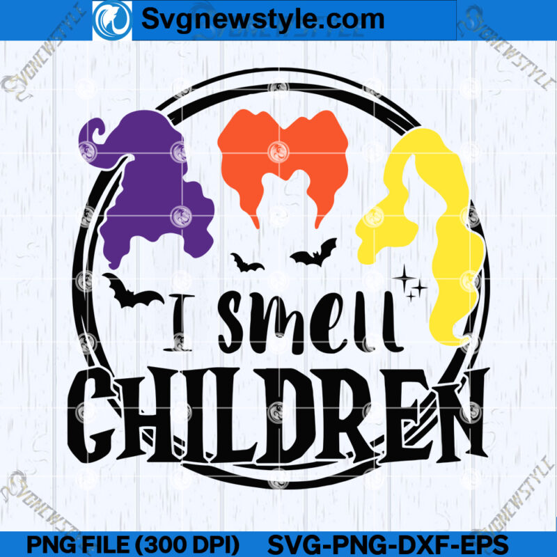 I Smell Children Silhouette, Witch Sisters SVG, PNG, DXF, EPS