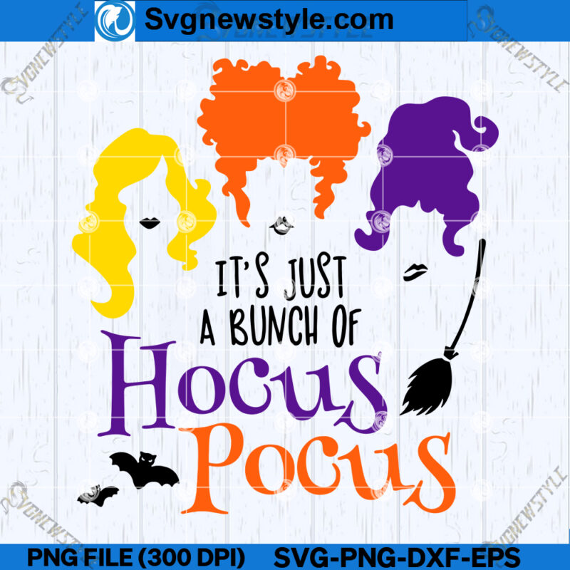 Witch Sisters SVG Cut File, Halloween Witch Trio SVG, PNG, DXF, EPS