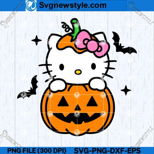 Kitty Pumpkin Halloween SVG Design
