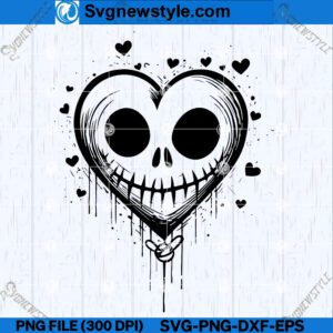 Halloween Skull Love SVG
