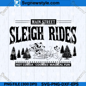 Main Street Sleigh Rides Christmas SVG Designs