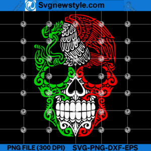 Mexican Sugar Skull SVG, PNG, DXF, EPS, Cricut File