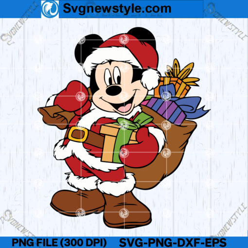 Christmas Mouse Santa Claus SVG