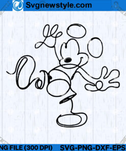 Mickey Mouse Outline SVG