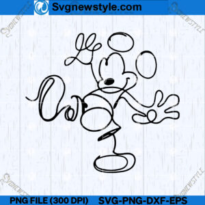 Mickey Mouse Outline SVG